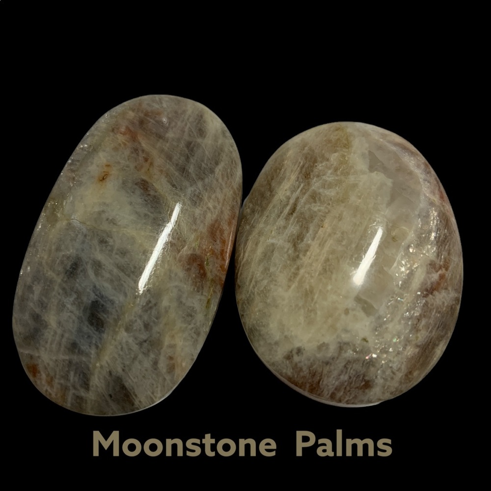 Beautiful Moonstone Palm Stones - Picture 1 of 5